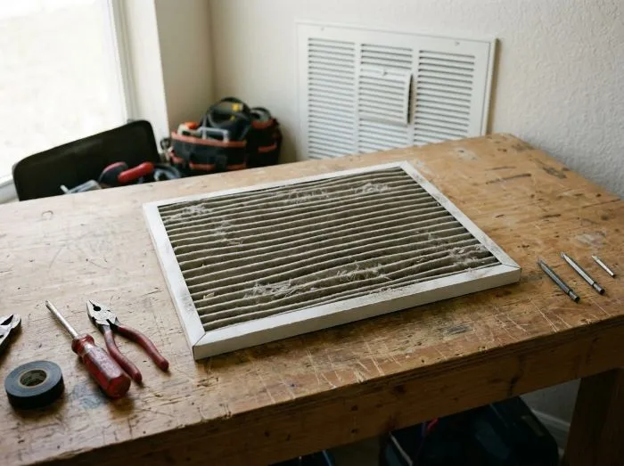 MERV-rated HVAC air filter installed in a Tampa home