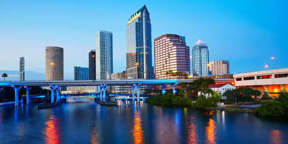 South Tampa, FL skyline near Bayshore Boulevard where we provide air duct cleaning service